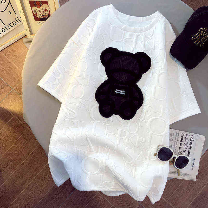 Womens Black Bear Printed shirts Fashion Girls Plus Size Tops Letter Short Sleeve Loose T-shirt Summer Clothing White Tees, Gray
Womens Black Bear Printed shirts Fashion Girls Plus Size Tops Letter Short Sleeve Loose T-shirt Summer Clothing White Tees, Gray