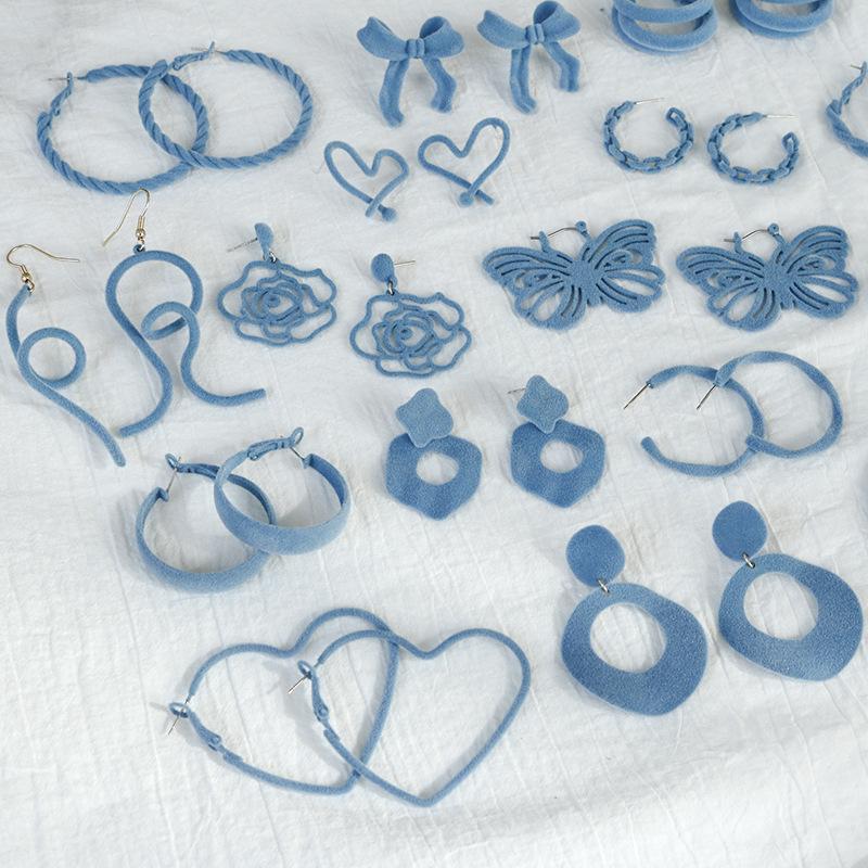 Dangle & Chandelier Multiple Blue Color Plush Butterfly Flower Circle Earrings For Women Metal Bowknot Heart Geometric Drop AccessoriesDangl
Dangle & Chandelier Multiple Blue Color Plush Butterfly Flower Circle Earrings For Women Metal Bowknot Heart Geometric Drop AccessoriesDangl
