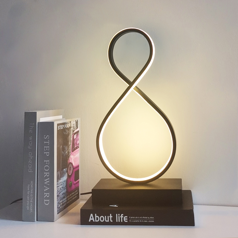 LED Table Lamp 8 Shaped Desk lamp Bedside Night Light for Home Living Room Bedroom Decor Lighting fixtures