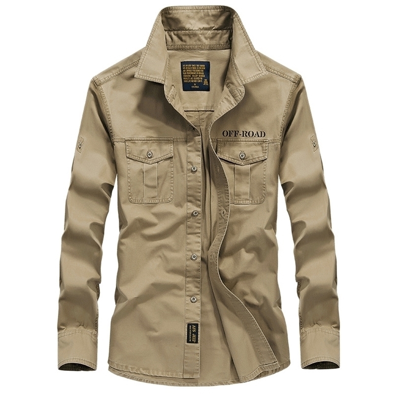 Plus Size 6XL Military Shirts Men Casual Long Sleeve Cotton Slim Fit Camisa Social Masculina Army Breathable Shirt 220322, Khaki
Plus Size 6XL Military Shirts Men Casual Long Sleeve Cotton Slim Fit Camisa Social Masculina Army Breathable Shirt 220322, Khaki