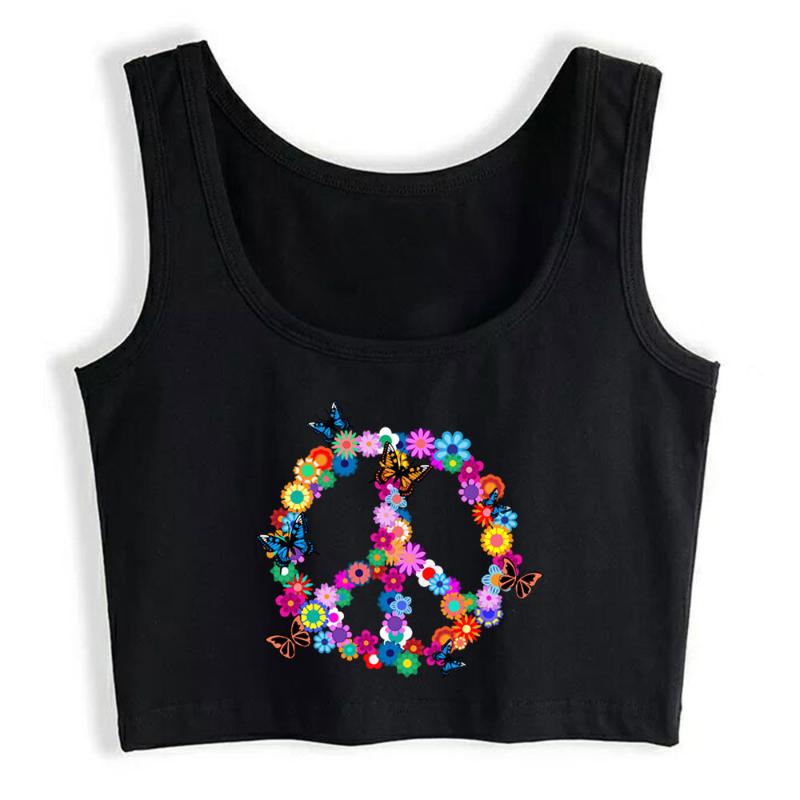 Women' Tanks & Camis Crop Top Flowers And Butterflies Hippie Peace Sign 60s 70s Curvy Casual Harajuku Womens Tops Blusas Mujer De Moda 2022, Black
Women' Tanks & Camis Crop Top Flowers And Butterflies Hippie Peace Sign 60s 70s Curvy Casual Harajuku Womens Tops Blusas Mujer De Moda 2022, Black