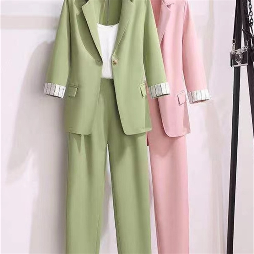 spring Korean elegant women's suit female blazer leisure pants Tweed suit jacket three piece jacket pants set 220812, Vest
spring Korean elegant women's suit female blazer leisure pants Tweed suit jacket three piece jacket pants set 220812, Vest
