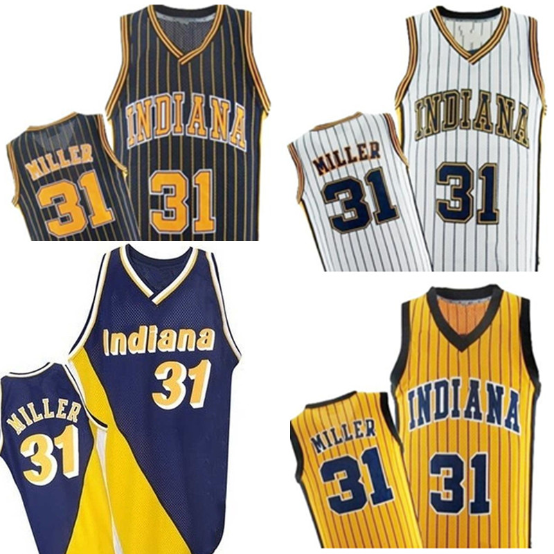 Reggie 31 Miller Jersey Russell 4 Westbrook Basketball Jerseys 2022