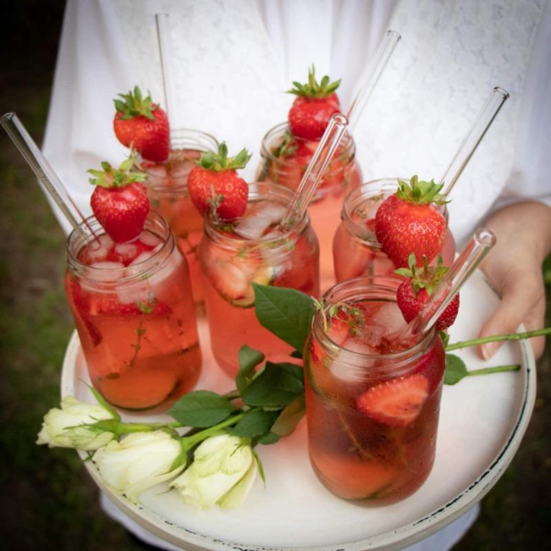 Eco-friendly Reusable Glass Straw Boba Drinking Straws Bubble Tea Straw for Smoothie Milkshakes Straws Fy5155 sxa27