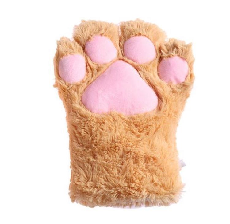 Cosplay Furry Cat Bear Paw Glove Wolf Dog Fox Claws Gloves Anime Costume Accessories Women Girls Plush Hand Cover Mittens For Christmas Halloween Part