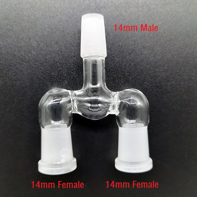 14.5mm And 18.8mm Glass Adapter Double Bowl Hookah Accessories 3 Joint On One Drop Down Two Size Wishbone Splitter Frosted Adapter For Options Bongs Pipes Dab Rigs
14.5mm And 18.8mm Glass Adapter Double Bowl Hookah Accessories 3 Joint On One Drop Down Two Size Wishbone Splitter Frosted Adapter For Options Bongs Pipes Dab Rigs