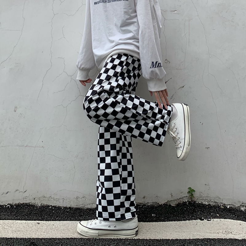 Spring Autumn Goth Pant Wide Leg Streetwear High Waist Oversized Trousers Womans Straight Couple Clothes Punk 220325