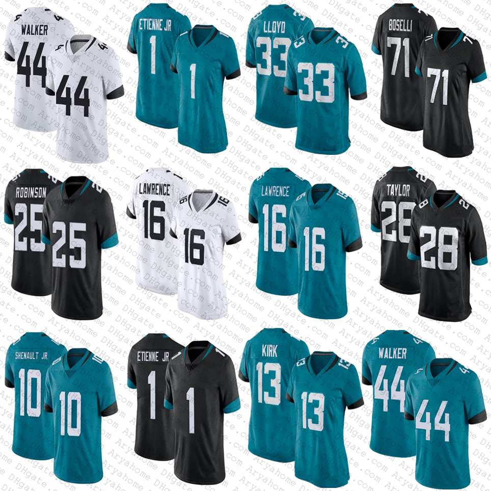 44 Travon Walker 16 Trevor Lawrence Jaguares Custom Football Travis Etienne JR Jerseys 33 Devin Lloyd James Robinson Josh Allen Zay Jones Christian Kirk Evan Engram, Mens(withlogo)
44 Travon Walker 16 Trevor Lawrence Jaguares Custom Football Travis Etienne JR Jerseys 33 Devin Lloyd James Robinson Josh Allen Zay Jones Christian Kirk Evan Engram, Mens(withlogo)