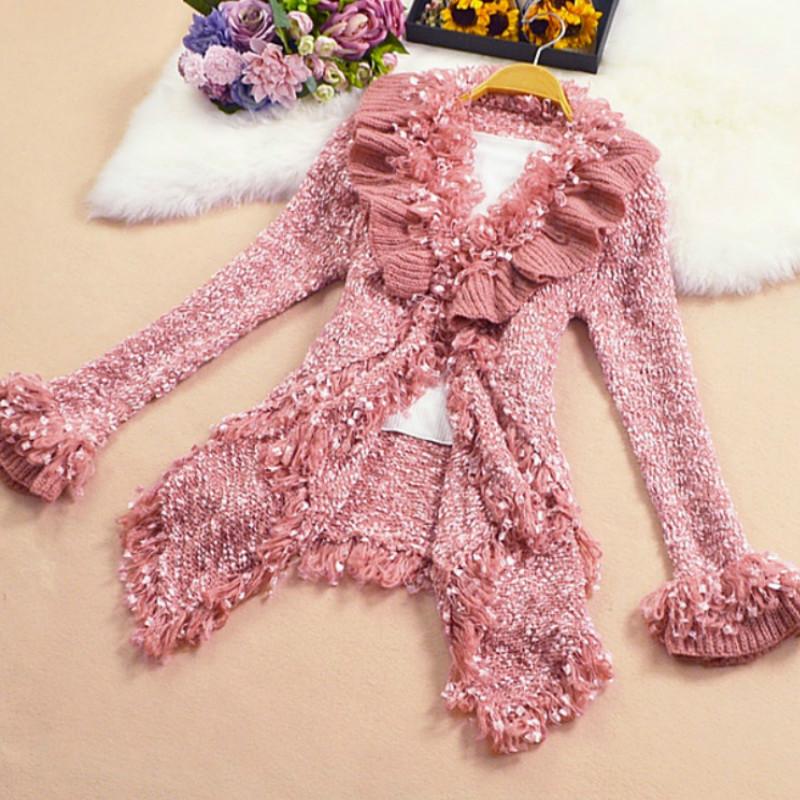 Women's Knits & Tees Sweet Woman Ruffles Sweater Jackets White Lotus Cardigan Coats Bright Silk Asymmetric Knitting Tassels Outwear Tops Fas, Beige
Women's Knits & Tees Sweet Woman Ruffles Sweater Jackets White Lotus Cardigan Coats Bright Silk Asymmetric Knitting Tassels Outwear Tops Fas, Beige