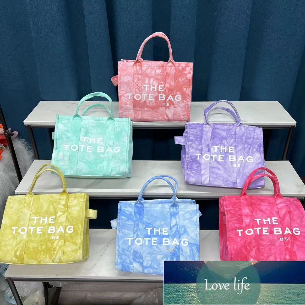 Canvas the tote bag with letters logo Tie-dye totes Women handbag New large capacity, Green
Canvas the tote bag with letters logo Tie-dye totes Women handbag New large capacity, Green