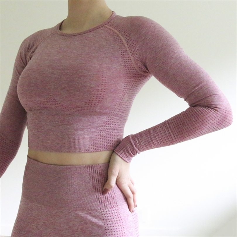 Nepoagym Women Vital Seamless Longsleeve Cropped Top Gym Crop Top Yoga Top Sports Wear for Women Gym Workout Shirts T200331