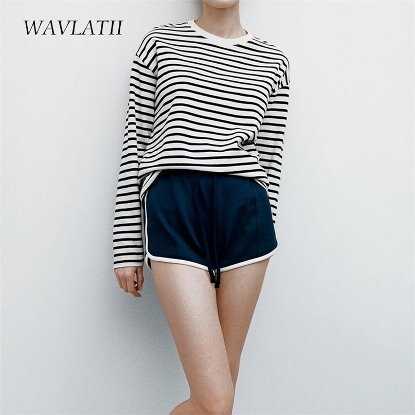 WAVLATII Women Striped Long Sleeve T-shirts Female Streetwear Autumn Spring Cotton Tees Tops WLT2110 220402, White
WAVLATII Women Striped Long Sleeve T-shirts Female Streetwear Autumn Spring Cotton Tees Tops WLT2110 220402, White