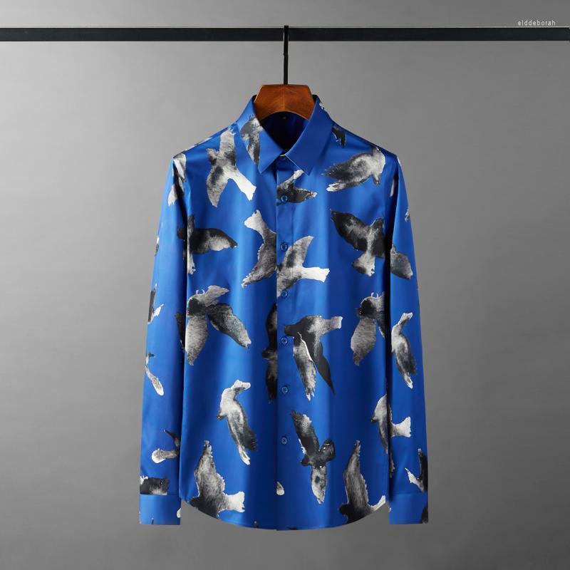 Men's Casual Shirts Bird Printed Male Luxury Long Sleeve Party Mens Dress Fashion Slim Fit Streetwear Man 4xlMen's Eldd22, White
Men's Casual Shirts Bird Printed Male Luxury Long Sleeve Party Mens Dress Fashion Slim Fit Streetwear Man 4xlMen's Eldd22, White