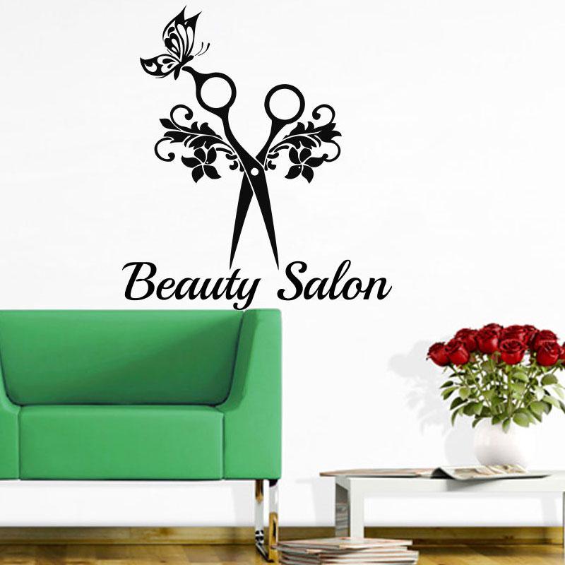 Wall Stickers Hair Salon Decal Haircut Scissors Flower Butterfly Decoration Applique Sticker Art Mural MF04
Wall Stickers Hair Salon Decal Haircut Scissors Flower Butterfly Decoration Applique Sticker Art Mural MF04