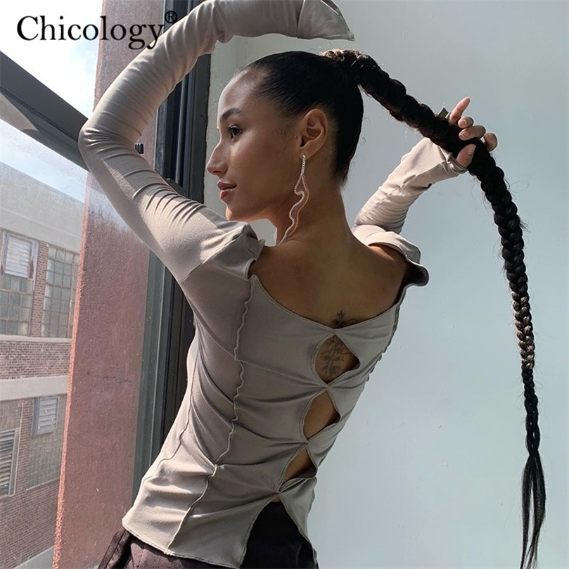 Chicology Reversible Hollow Out Long Sleeve Crop Top T-Shirt 2020 Fashion Women Sexy Tshirt Y2K Winter Fall Clothes Streetwear 220407, White
Chicology Reversible Hollow Out Long Sleeve Crop Top T-Shirt 2020 Fashion Women Sexy Tshirt Y2K Winter Fall Clothes Streetwear 220407, White
