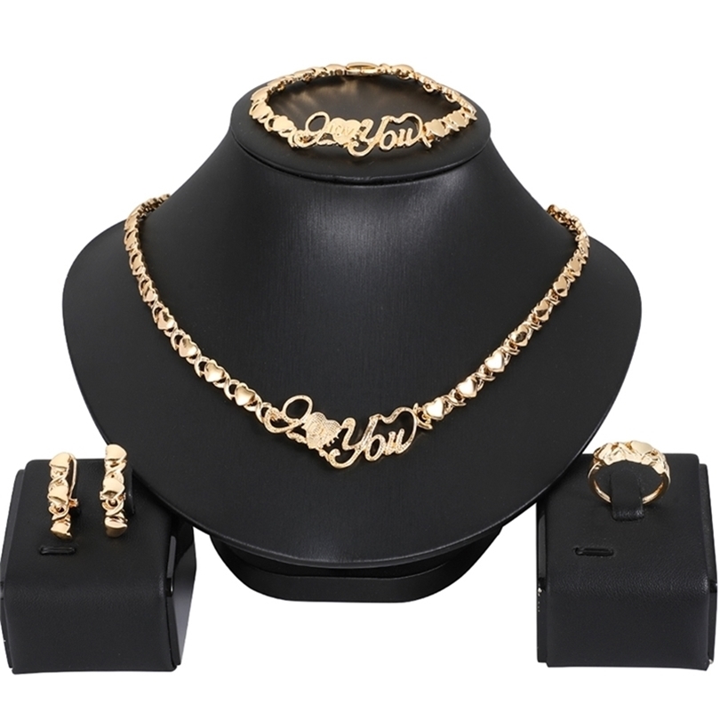 Hot African for women Heart I LOVE YOU set wedding jewelry sets earrings xoxo necklace bracelets gifts 201222
Hot African for women Heart I LOVE YOU set wedding jewelry sets earrings xoxo necklace bracelets gifts 201222