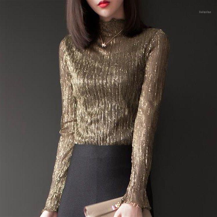 Women's Blouses & Shirts Bright Silk Underpainting Blouse Westernized Shirt Mesh Lace Half High Collar Long Sleeve Dress, Navy blue normal
Women's Blouses & Shirts Bright Silk Underpainting Blouse Westernized Shirt Mesh Lace Half High Collar Long Sleeve Dress, Navy blue normal