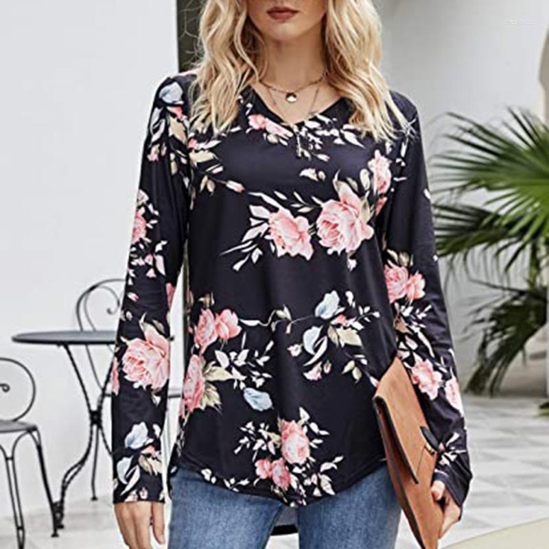 Women' Blouses & Shirts 2022 Long Sleeve Chiffon Autumn Casual V-Neck Blouse Women Flower Printing Ladies Tops Pullovers Camisa#2, Black
Women' Blouses & Shirts 2022 Long Sleeve Chiffon Autumn Casual V-Neck Blouse Women Flower Printing Ladies Tops Pullovers Camisa#2, Black
