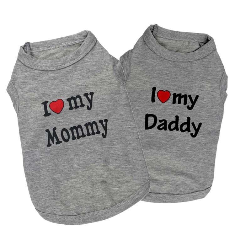 Dog Apparel Selling Summer Vest Shirt Clothes Coat Pet Cat Puppy 100%Cotton Vests I LOVE MY DADDY MOMMY Clothing For Dogs Costumes, As show
Dog Apparel Selling Summer Vest Shirt Clothes Coat Pet Cat Puppy 100%Cotton Vests I LOVE MY DADDY MOMMY Clothing For Dogs Costumes, As show
