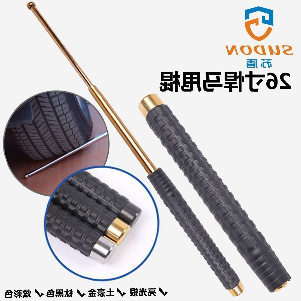 EDC Metal Edc Stick Diamond Resistance Rubber Handle Vehicle Self Defense 8WRJ