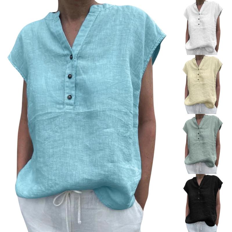 Women' Blouses & Shirts Legging Shirt Women Casual Solid V Neck Button Cotton Blend Short Sleeves Blouse Top Womens Sleeve BlousesWomen, Khaki
Women' Blouses & Shirts Legging Shirt Women Casual Solid V Neck Button Cotton Blend Short Sleeves Blouse Top Womens Sleeve BlousesWomen, Khaki