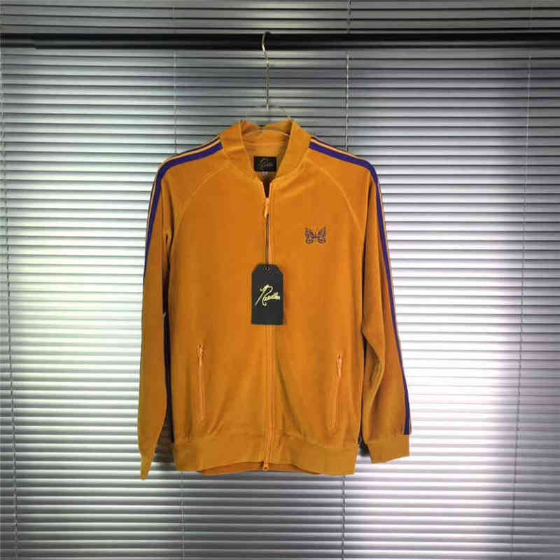 Gold Needle Jackets 2020 New High Quality Needles Awge Jacket Blue Butterfly Embroidery Awge Jackets Blue Stripes T220721
Gold Needle Jackets 2020 New High Quality Needles Awge Jacket Blue Butterfly Embroidery Awge Jackets Blue Stripes T220721