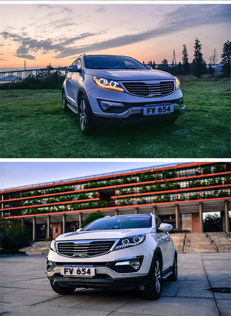 Car Head Lights For Kia Sportage LED Headlight 2011-2014 Front Lamp LED Daytime Turn Signal Headlights