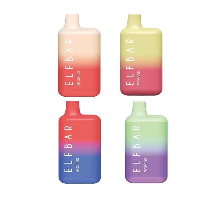 Elf Bar BC5000 Rechargeable Disposable E Cigarette With Mesh Coil Vape 5000 Puffs 650mAh Battery 13ml Pre-filled Cartridges Elfbar Bars