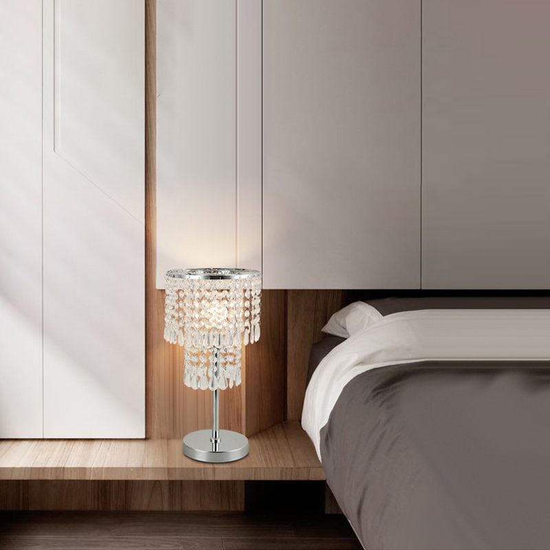 Bedroom bedside lamp, crystal desk lamp, home living room decoration lighting fixture