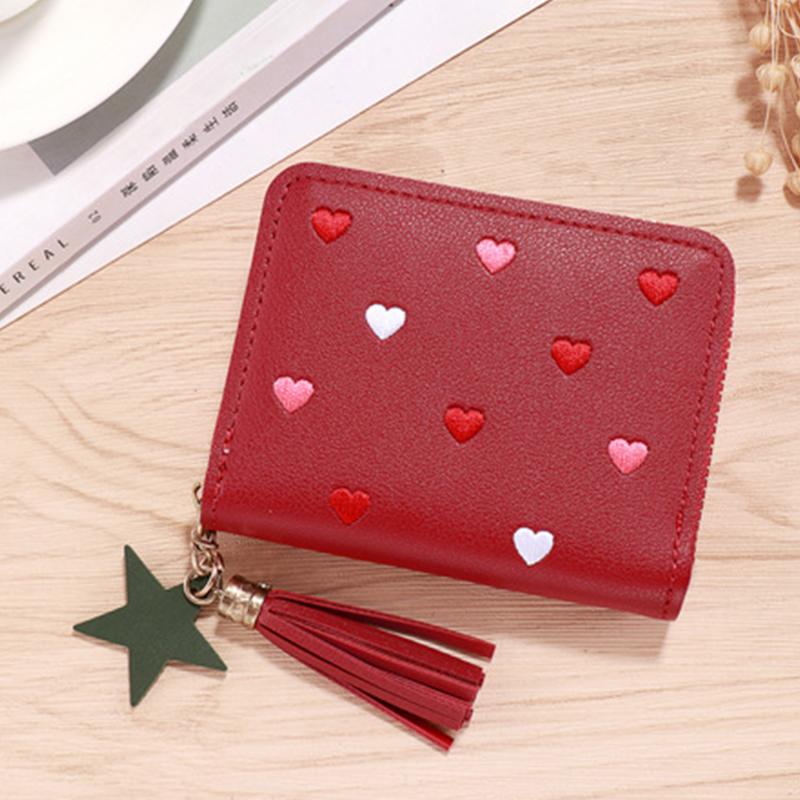 Wallets Women Small Wallet Ladies Mini Tassel Cute Girl Short Zipper Lovely PU Leather Coin Purse Female Hand PurseWallets, Red
Wallets Women Small Wallet Ladies Mini Tassel Cute Girl Short Zipper Lovely PU Leather Coin Purse Female Hand PurseWallets, Red