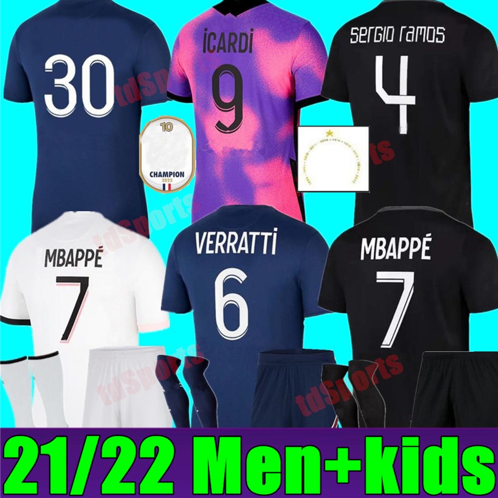 2021 2022 MBAPPE Soccer Jerseys home away KEAN SERGIO RAMOS 21 22 3rd 4th Maillots de football shirt VERRATTI Jersey men kids kit uniforms psgs enfants maillot foot, Men 4th
2021 2022 MBAPPE Soccer Jerseys home away KEAN SERGIO RAMOS 21 22 3rd 4th Maillots de football shirt VERRATTI Jersey men kids kit uniforms psgs enfants maillot foot, Men 4th