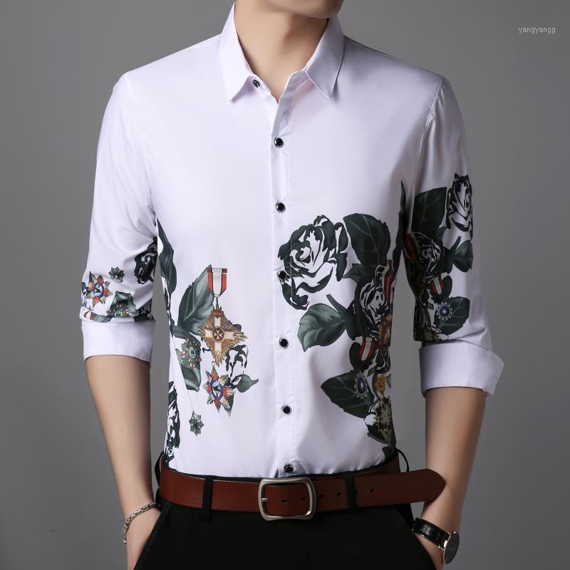 Men's Casual Shirts Leisure Male Floral Clothes Long Sleeve Digital Printing Flowers Dresses, Black
Men's Casual Shirts Leisure Male Floral Clothes Long Sleeve Digital Printing Flowers Dresses, Black