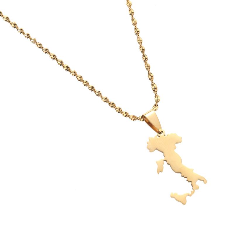Chains Stainless Steel Country Italia Italy Map Pendants Necklaces For Women Men Girls Gold Color Jewelry Patriotic Souvenirs Gifts
Chains Stainless Steel Country Italia Italy Map Pendants Necklaces For Women Men Girls Gold Color Jewelry Patriotic Souvenirs Gifts