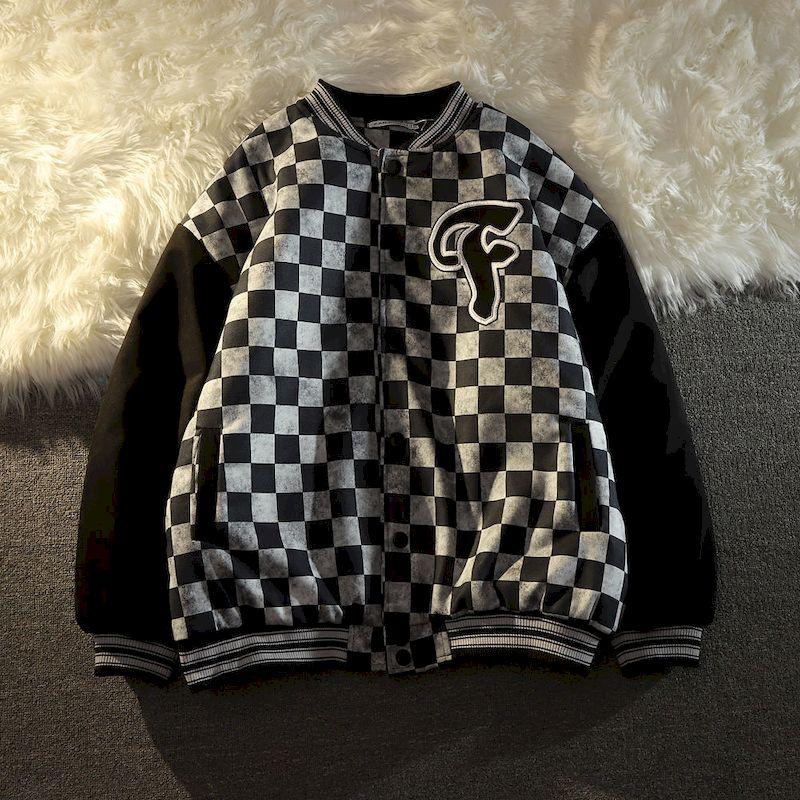 Men's Jackets 2022 Spring Autumn Retro Embroidery Plaid Stitching Male Hong Kong Style Jacket Baseball Uniform National Tide Loose MEN, Black
Men's Jackets 2022 Spring Autumn Retro Embroidery Plaid Stitching Male Hong Kong Style Jacket Baseball Uniform National Tide Loose MEN, Black