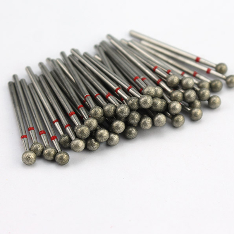 50pcs/Set Corundum Nail Drill Bit Milling Cutters Rotary Ceramic Stone Bur Electric Drills Bits For Manicure Pedicure Machine