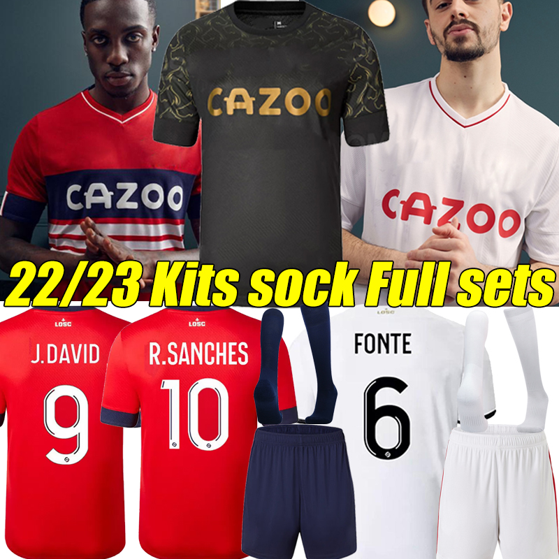 LOSC Lille soccer jerseys 22/23 BURAK J DAVID FONTE BAMBA YAZICI football shirts 2022 2023 Lille Olympique R. SANCHES 10 maillots men kids Kits sock Full sets uniforms, 22-23 home
LOSC Lille soccer jerseys 22/23 BURAK J DAVID FONTE BAMBA YAZICI football shirts 2022 2023 Lille Olympique R. SANCHES 10 maillots men kids Kits sock Full sets uniforms, 22-23 home