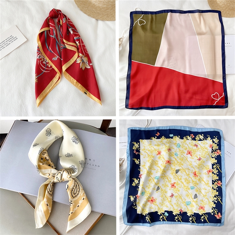 Women Silk Scarf Print Satin Hair Shawl and Wraps Female Bandana Square Scarves Fashion Lady Neckerchief Hijab Headband 220704
Women Silk Scarf Print Satin Hair Shawl and Wraps Female Bandana Square Scarves Fashion Lady Neckerchief Hijab Headband 220704