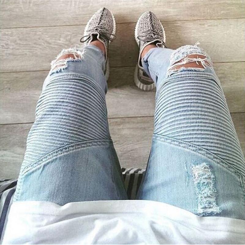 Men's Jeans Fashion Hole Biker Men Skinny Fit Denim Pants Hip Hop Stretch Homme Pencil Pleated TrousersMen's, Blue
Men's Jeans Fashion Hole Biker Men Skinny Fit Denim Pants Hip Hop Stretch Homme Pencil Pleated TrousersMen's, Blue