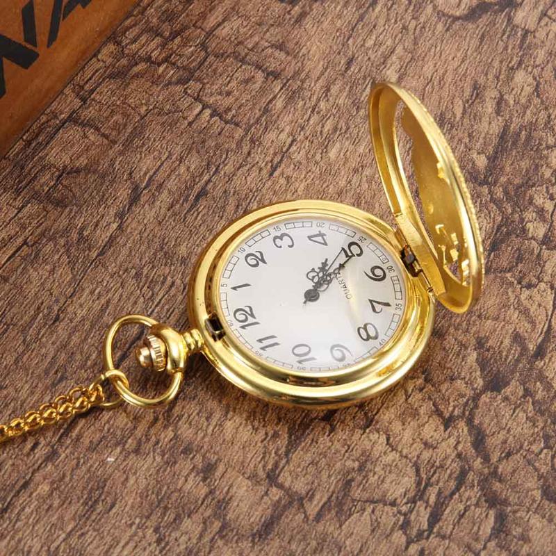 Pocket Watches Vintage Watch Quartz Cool Chain Golden Hollow Horse Cover LL@17, Default
Pocket Watches Vintage Watch Quartz Cool Chain Golden Hollow Horse Cover LL@17, Default