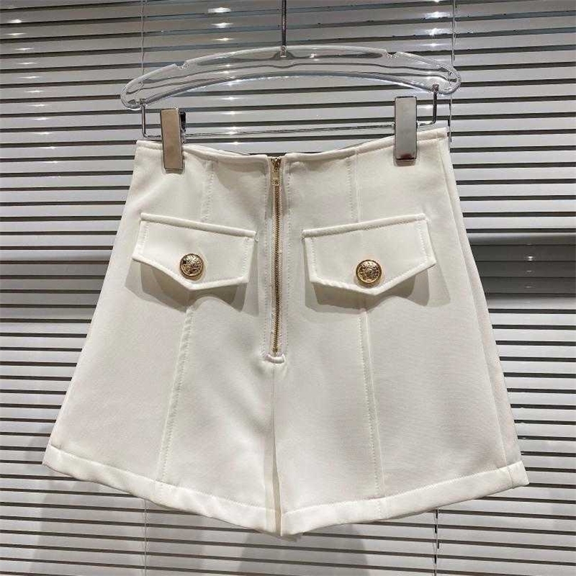 DEAT Women Vintage Straight Suit Shorts Solid Color High Waist Temperament Gold Button Fashion Spring Summer 11B641 210709, White
DEAT Women Vintage Straight Suit Shorts Solid Color High Waist Temperament Gold Button Fashion Spring Summer 11B641 210709, White