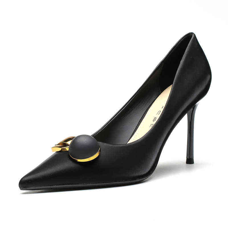 Summer Sandals Fashion Pointed Black High Heels Luxury Metal Buckle Shallow Mouth Thin Heeled Sandals Women Shoes Pumps 220323, Black 8cm
Summer Sandals Fashion Pointed Black High Heels Luxury Metal Buckle Shallow Mouth Thin Heeled Sandals Women Shoes Pumps 220323, Black 8cm