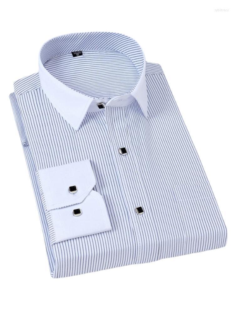 Men's Dress Shirts White Pinstripe Formal Shirt Men's Long Sleeve Thin Non-Ironing Business Clothing Mens Spring/Autumn Male CamisasMen', Purple stripes
Men's Dress Shirts White Pinstripe Formal Shirt Men's Long Sleeve Thin Non-Ironing Business Clothing Mens Spring/Autumn Male CamisasMen', Purple stripes