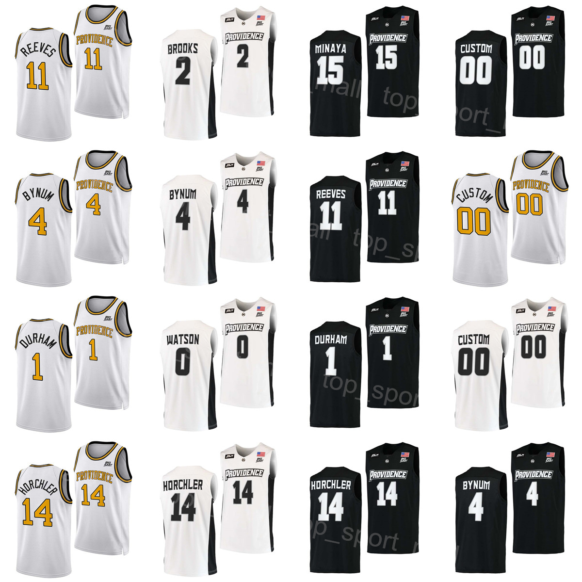 NCAA Basketball College Providence Friars Jerseys 0 Nate Watson 1 Al Durham 4 Jared Bynum 11 AJ Reeves 14 Noah Horchler 15 Justin Minaya University Black White Sport
NCAA Basketball College Providence Friars Jerseys 0 Nate Watson 1 Al Durham 4 Jared Bynum 11 AJ Reeves 14 Noah Horchler 15 Justin Minaya University Black White Sport