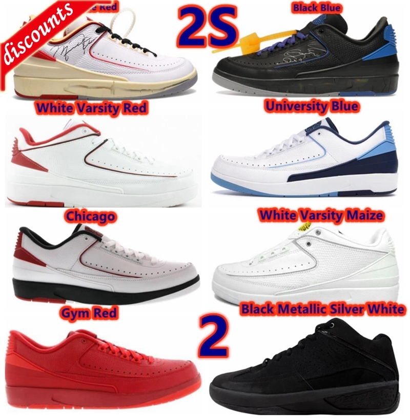 Top Quality Mens 2s 2 Low White Red Basketball Shoes Black Blue University Blues Sneakers Chicago Varsitys Maize Smooth Blacks Metallic
Top Quality Mens 2s 2 Low White Red Basketball Shoes Black Blue University Blues Sneakers Chicago Varsitys Maize Smooth Blacks Metallic