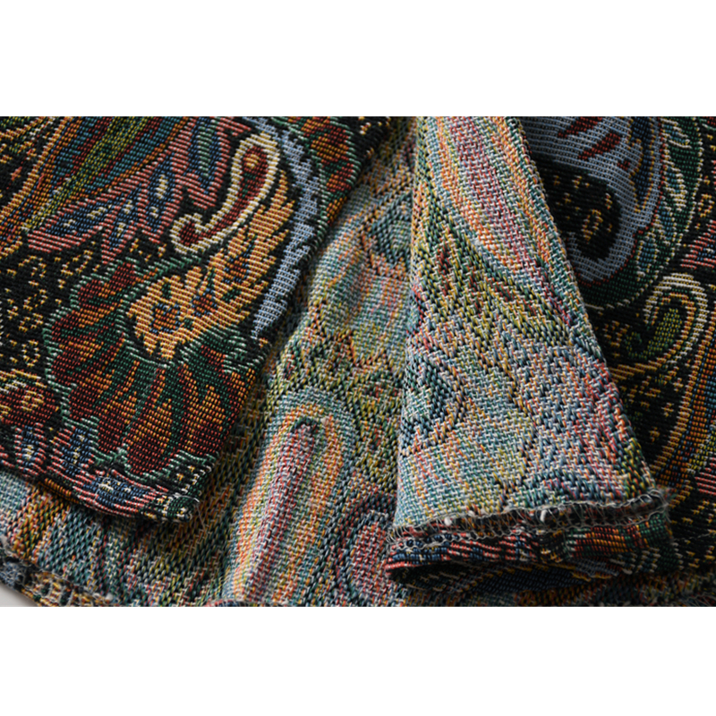 Paisley Men's Shirt Blouse Turn Down Collar Printed Casual Vintage Cardigan Loose Fashion Spring Long Sleeve Tops Streetwear 220322