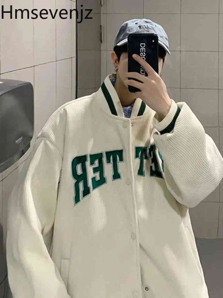 Hmsevenjz Varsity Jackets Baseball Bomber Vintage Women Men Spring New Coat Outerwear Oversized Casual, White
Hmsevenjz Varsity Jackets Baseball Bomber Vintage Women Men Spring New Coat Outerwear Oversized Casual, White