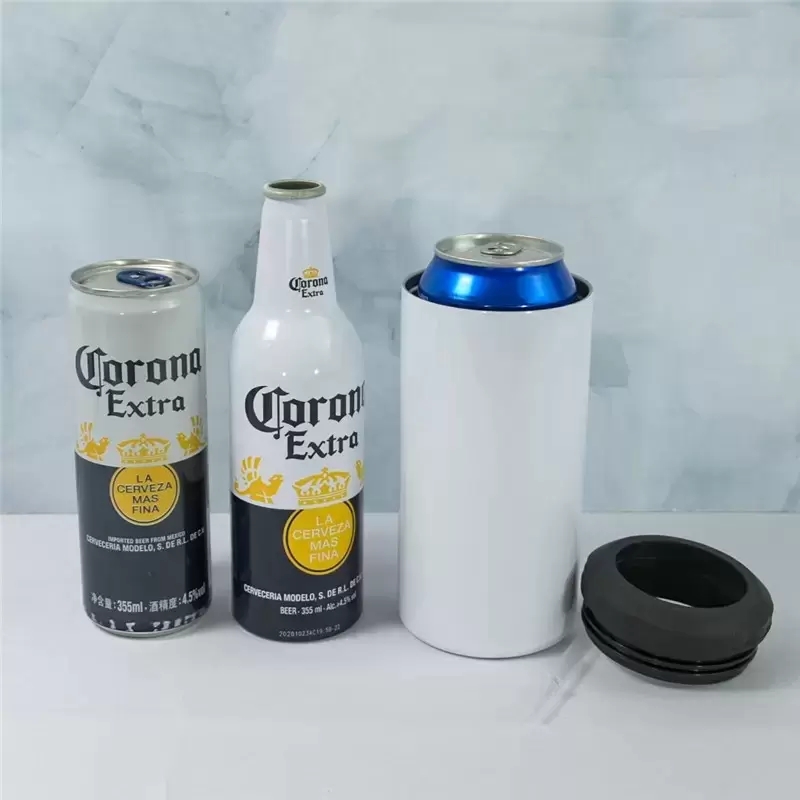 local warehouse sublimation 4 in one cooler Bluetooth speaker tumbler 16oz straight tumblers 5 coloful Audio Stainless Steel bottom enjoy your music U