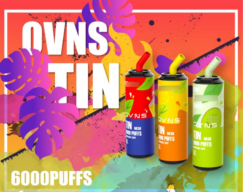 OVNS TIN MESH 6000PUFF rechargeable Disposable e cigarette 15ML VAPOR Pen E cig Pod Vape
OVNS TIN MESH 6000PUFF rechargeable Disposable e cigarette 15ML VAPOR Pen E cig Pod Vape