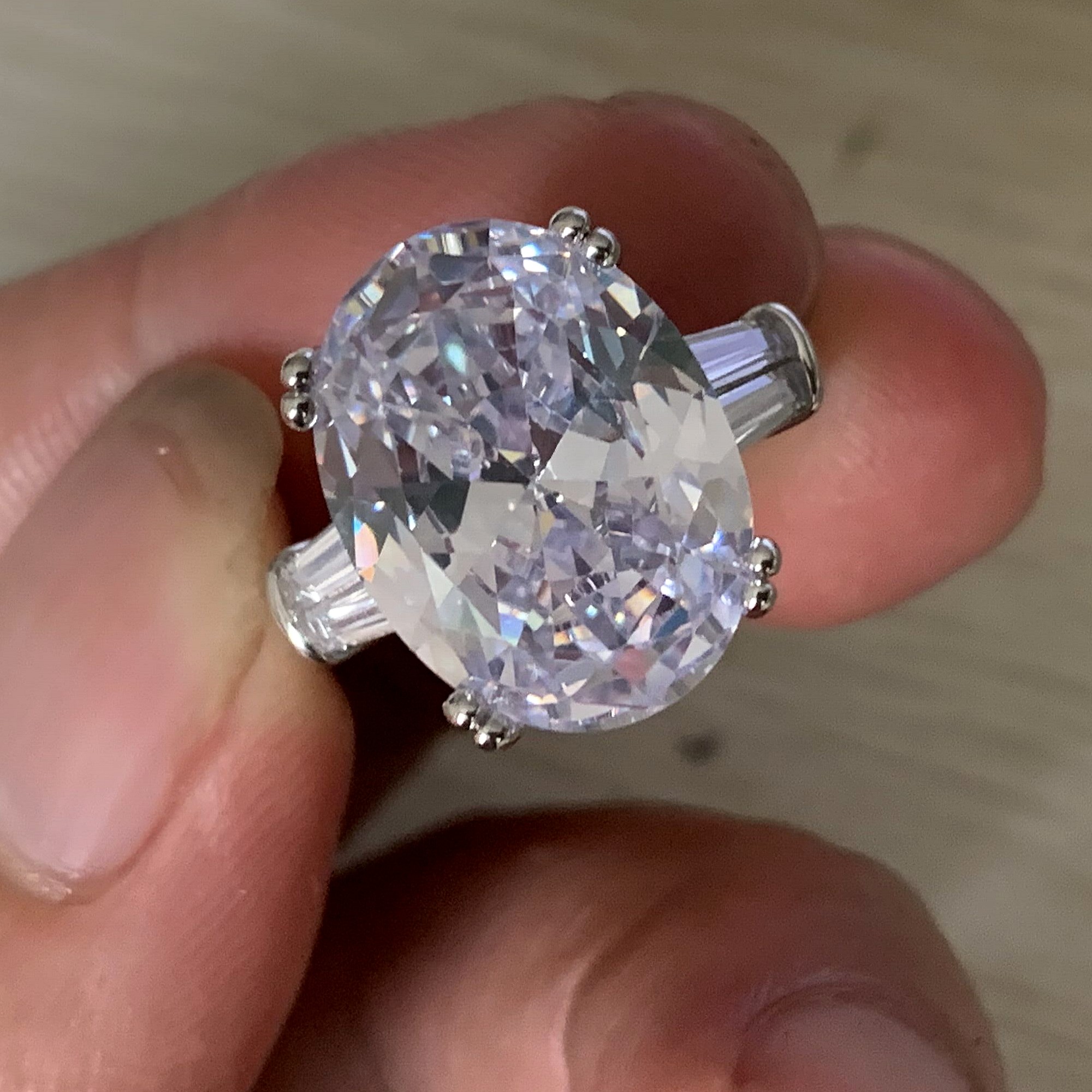 2024 Top Selg Sterg Sier Oval Cut Topaz Wedding Ring for Women