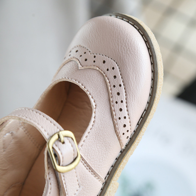 Grils Leather Shoes Casual Girls Autumn Winter Kids Pu Show White Children s Black Pink Toddler Girl ER 30Flats 220525